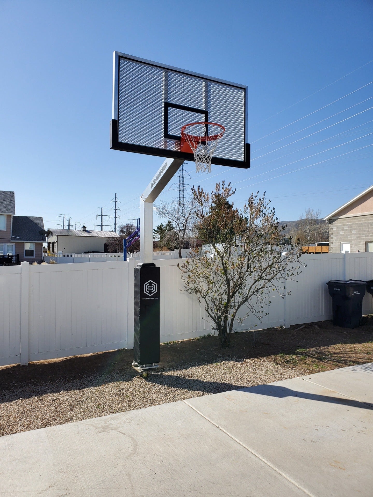 Dominator 72" Aluminum Shatter-Proof Backboard Adjustable Hoop 724-apa