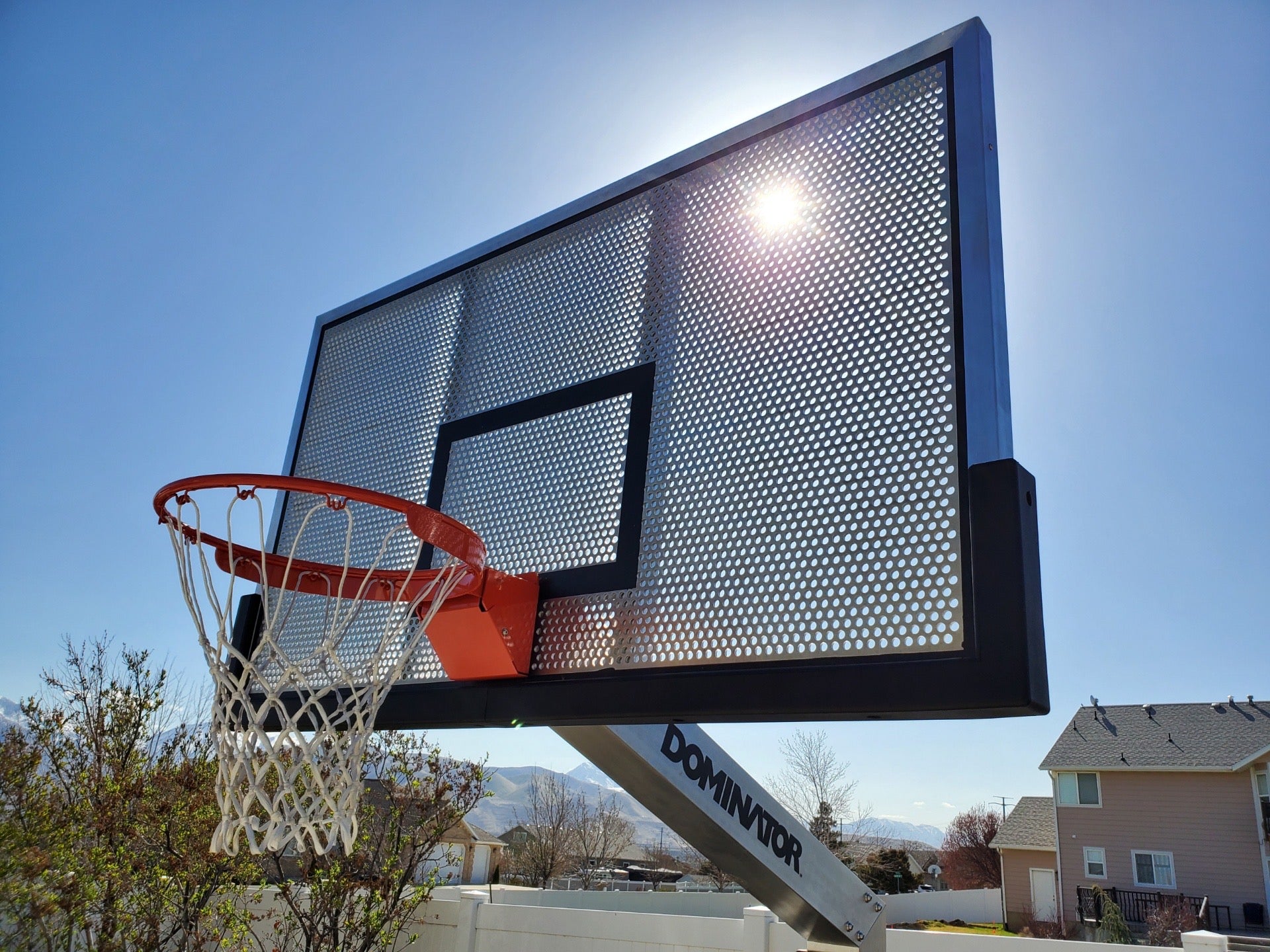 Dominator 72" Aluminum Shatter-Proof Backboard Adjustable Hoop 724-apa