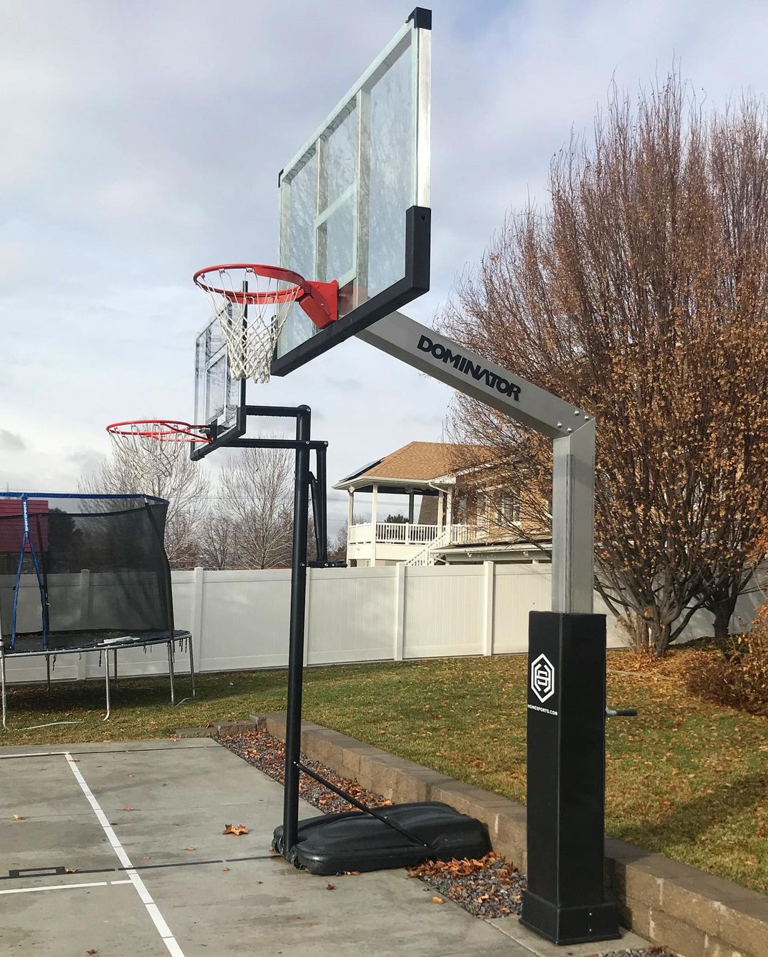 Dominator 72" Glass Backboard Adjustable Basketball Hoop 724-aa